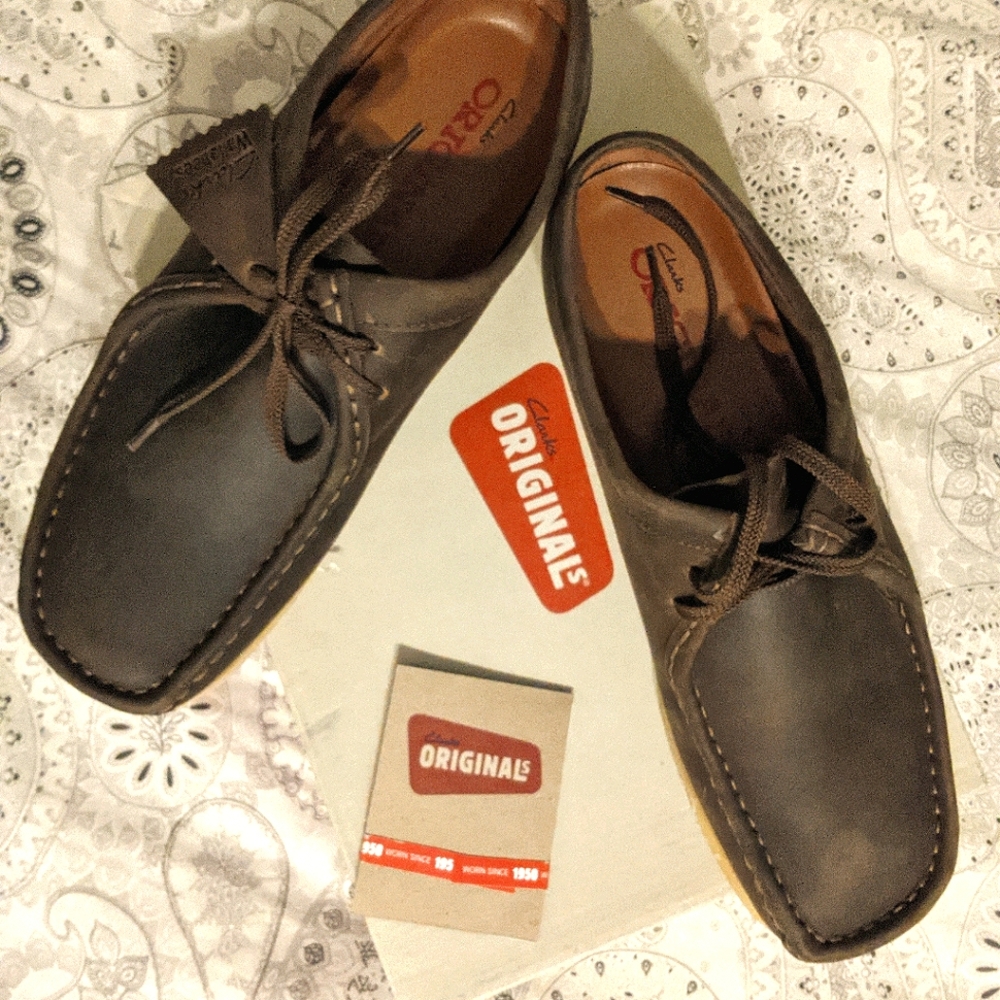Clarks Wallabees Brown Leather Lo Shoes Men's 10.5